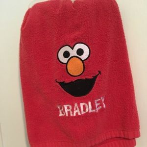 Personalized Elmo Bathrobe/Towel set.